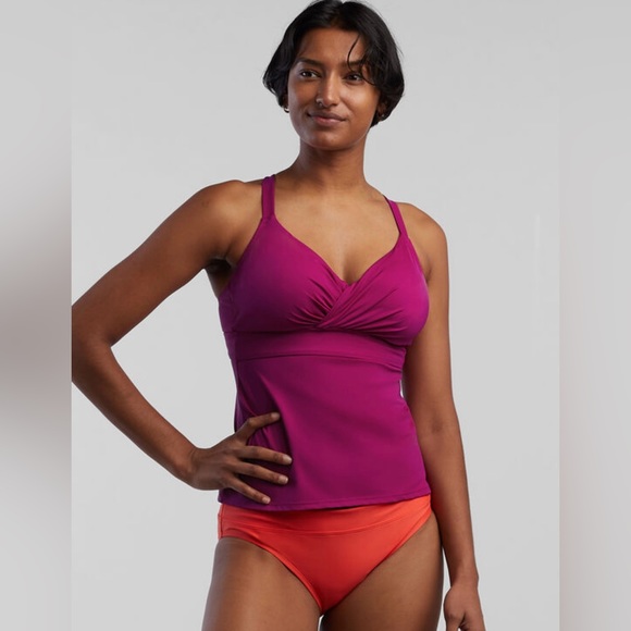 TITLE NINE ORANGE - RED METIS UNDERWIRE
TANKINI TOP SIZE 34D SUMMER BEACH RESORT - Picture 1 of 13